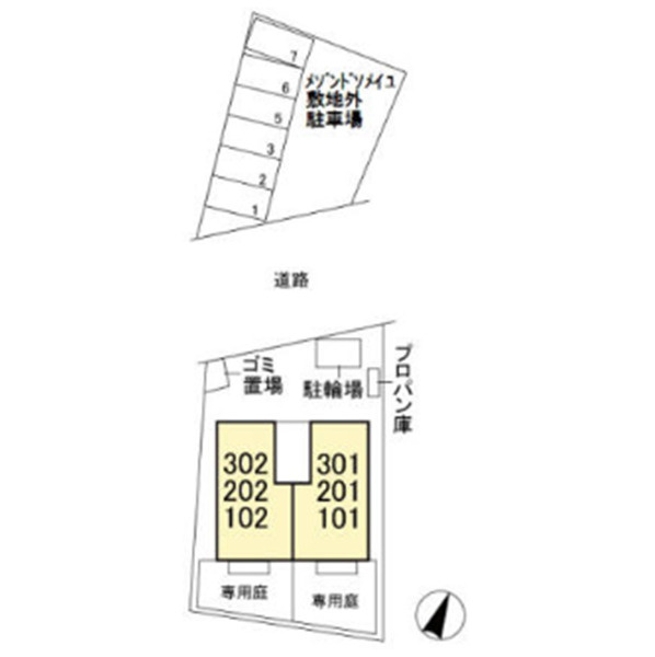 メゾンドソメイユの区画図