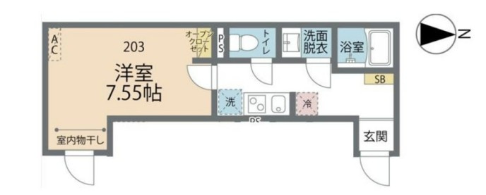 カインドネス亀有Ⅱの間取り