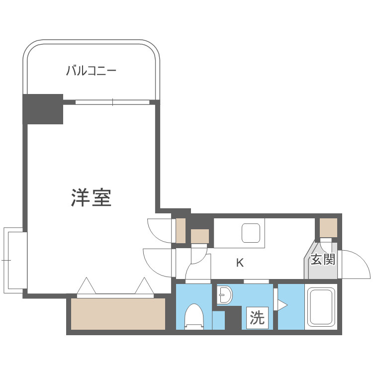 大阪市東成区東小橋１丁目の賃貸マンションの間取り