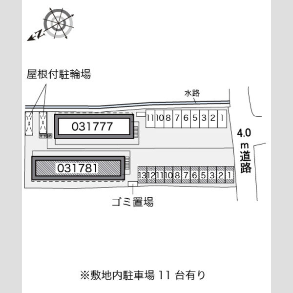 レオパレスMonsteraの区画図