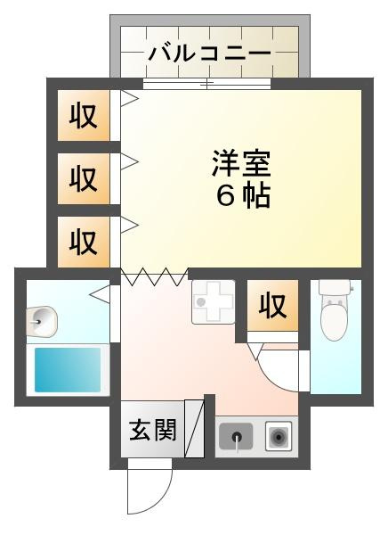 岡松ハイツの間取り