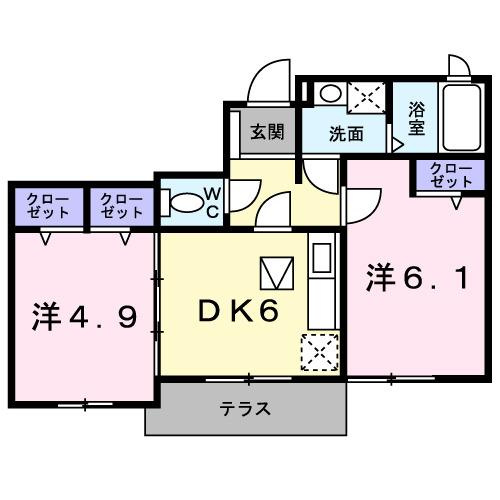 【間取り】 | サンリット　Ｂ