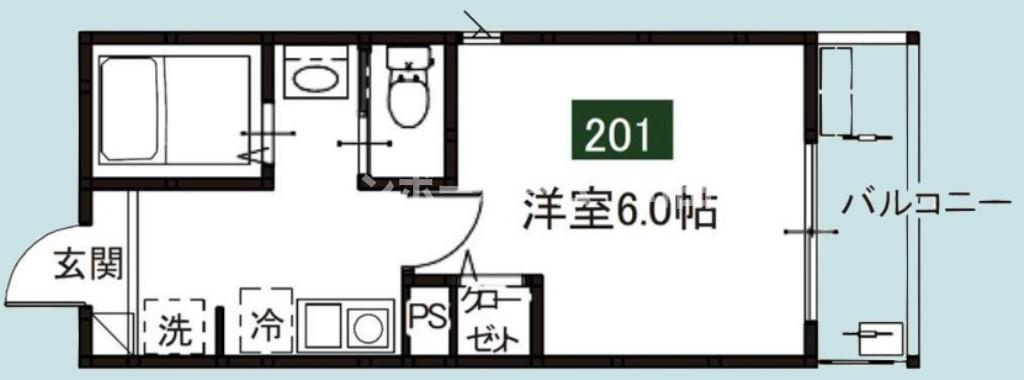 メルディア淵野辺2※初期費用分割後払いサービス利用可能物件の間取り