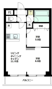 ハイホーム本陣２０４号室の間取り