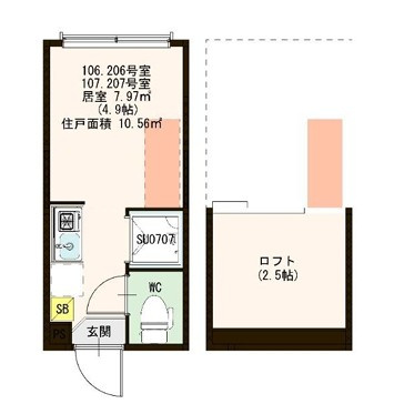 ハーモニーテラス仲宿Ⅲの間取り