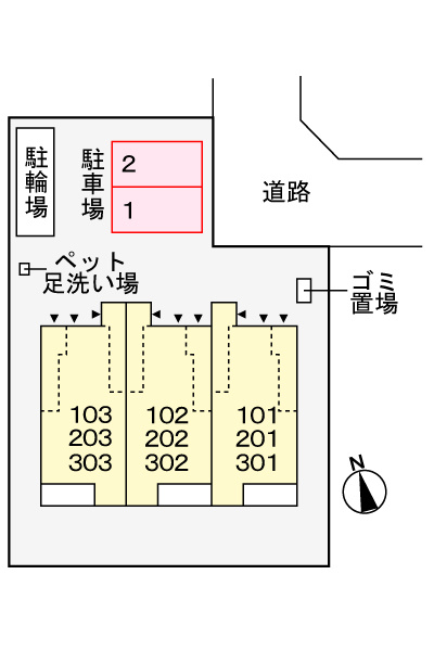 ヒカルサ西東京向台ウエストの区画図