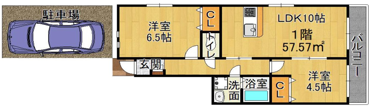 千代崎タウンハウス　日吉小学校区の間取り|千代崎タウンハウス　間取り