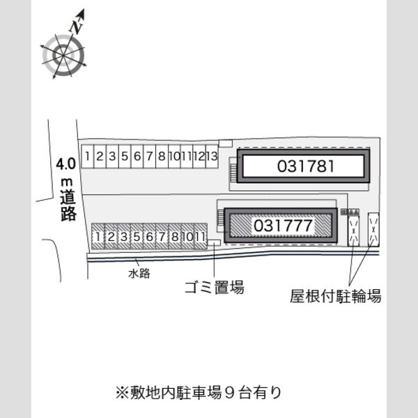 レオパレスMelodyⅠの区画図