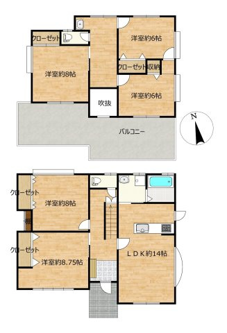 中古戸建　郡山市富久山町南小泉字関場　小泉小・明健中の間取り|※図面と現況が異なる場合は、現況優先とさせていただきます。よく現地をご確認の上ご検討下さい。