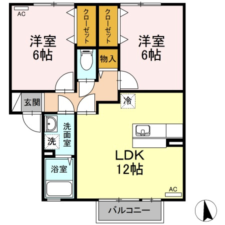 【間取り】 | セジュール六条 A棟