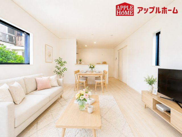 さいたま市浦和区皇山町第3の居間・リビング|１日の長い時間を過ごす大切なリビングだから、広さ日当たりとことんこだわりましょう♪ぜひこの空間を実際にご体感ください！