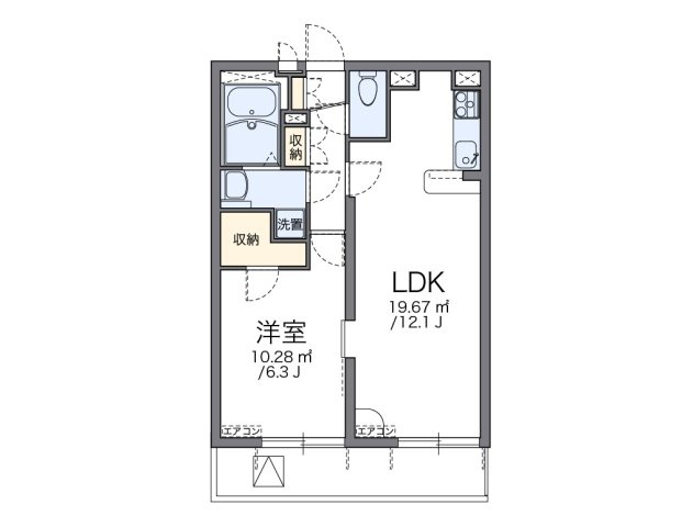 【間取り】 | レオパレスマ　メゾンウメジマ