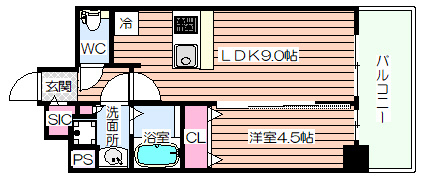 【間取り】 | プレサンス朝潮橋ベイ・ブリーズ