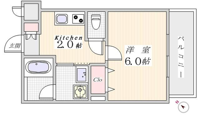 アソシエ駒込の間取り