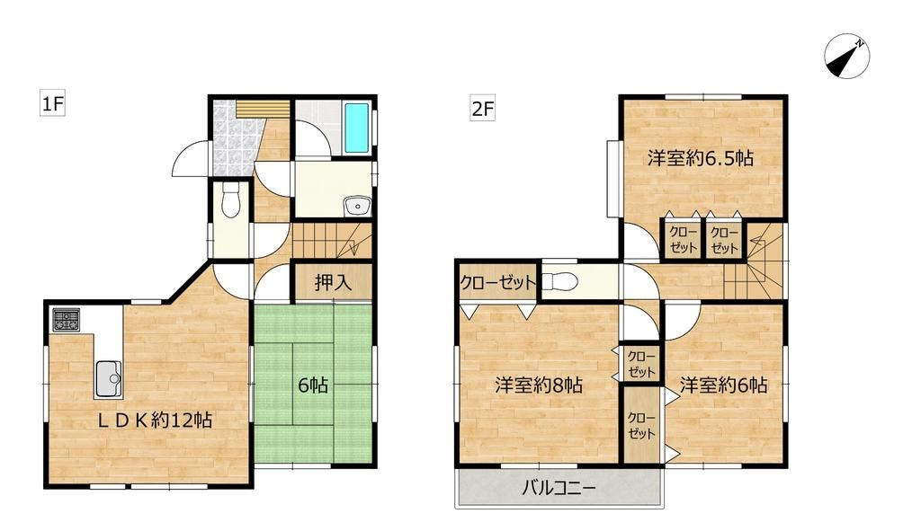 川越市木野目　中古戸建ての間取り