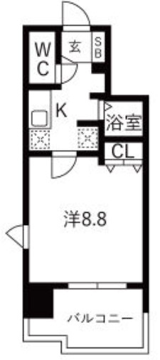 レジデンス中之島の間取り|レジデンス中之島　開放感ある間取り
