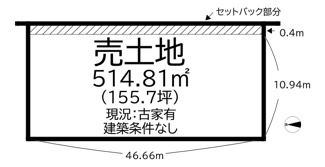 【土地図】 | 大和高田市旭南町【建築条件なし】【古家有】