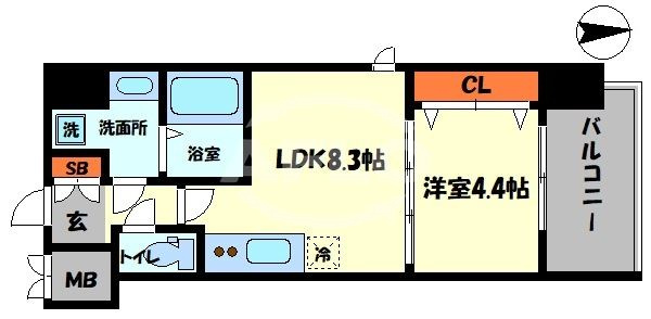 スプランディッド難波Ⅲ　大国小学校区の間取り|スプランディッド難波Ⅲ　間取り