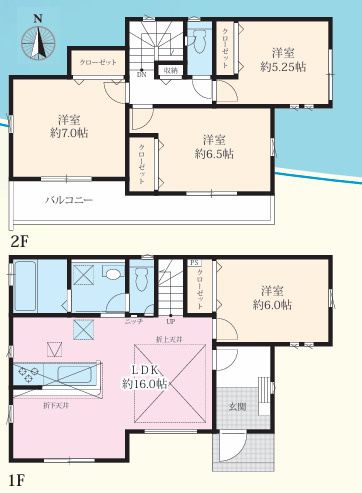 【間取り】 | 厚木市上依知　全２棟　新築住宅