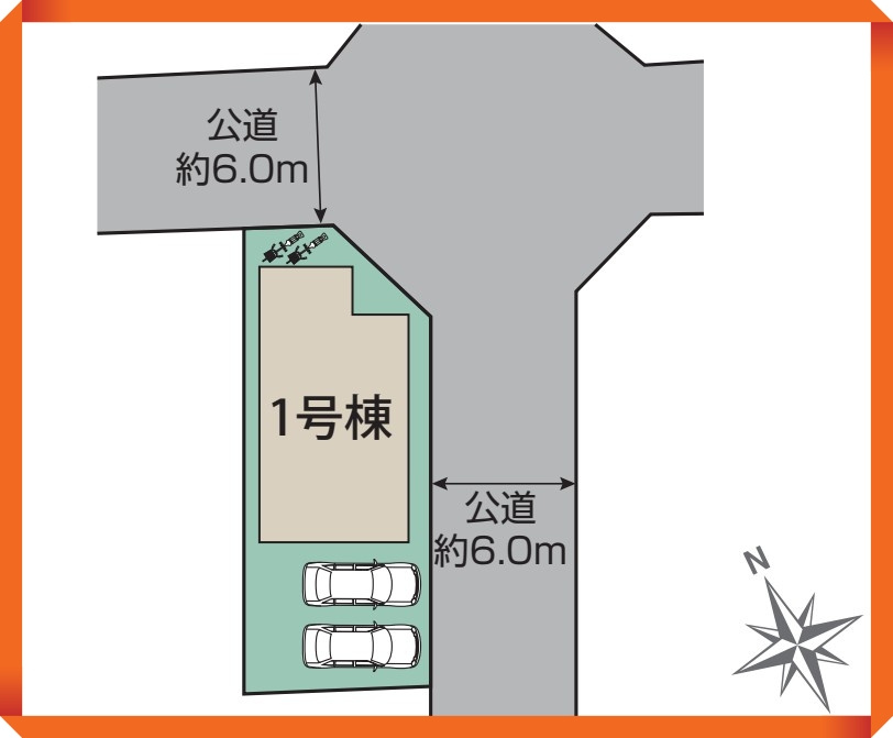 岡崎市中町4丁目の区画図|上品な街並みに調和する区画。落ち着いた住環境が、末永く愛される住まいづくりの理由となっています。