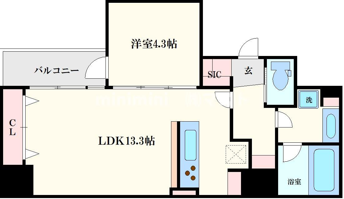 BRAVE常盤町Ⅱの間取り
