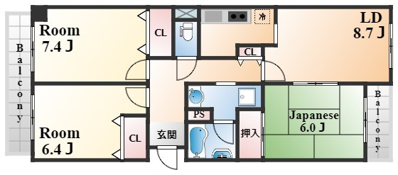 甲南山手ミオの間取り