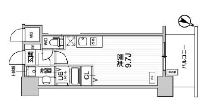 神戸市中央区下山手通５丁目の賃貸マンションの間取り