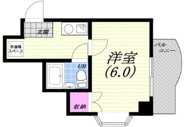 神戸市灘区岩屋北町５丁目の賃貸マンションの間取り