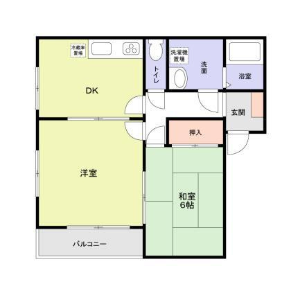 神戸市東灘区御影中町６丁目のアパートの間取り