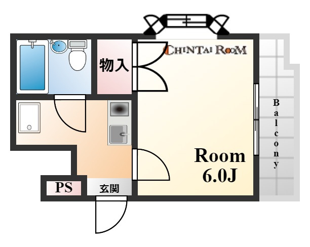 神戸市灘区岩屋北町５丁目の賃貸マンションの間取り