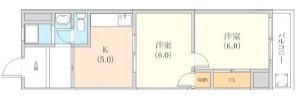 神戸市灘区楠丘町５丁目の賃貸マンションの間取り