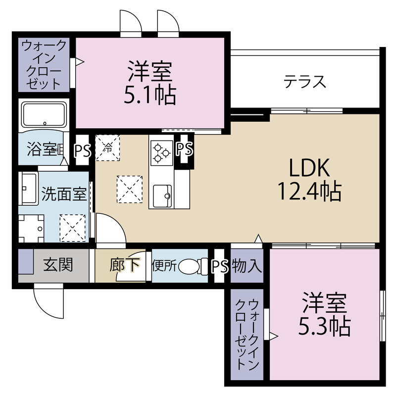 神戸市東灘区御影３丁目のアパートの間取り