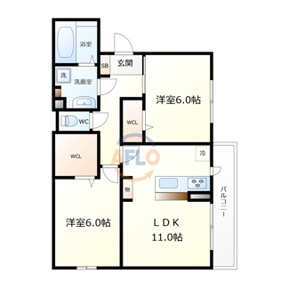 【間取り】 | クレストコートO＆K　小路小学校区 | クレストコートO＆K　