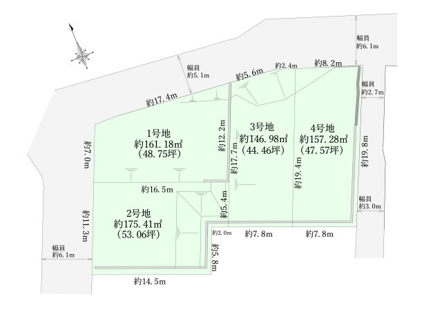 【ヴィレッタの杜】仁川町六丁目Ｂ　土地の土地図|３号地です