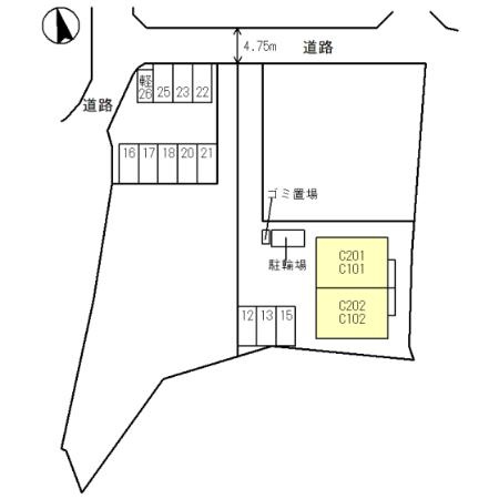【区画図】 | フローラ土生C棟