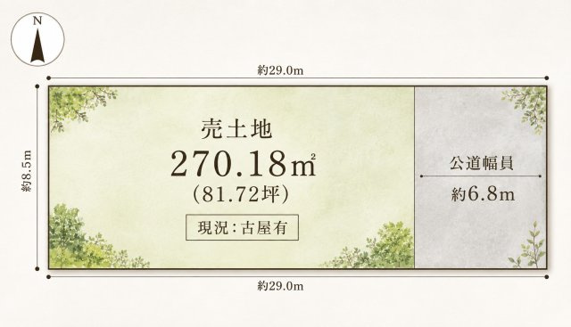 あま市二ツ寺六町　売土地