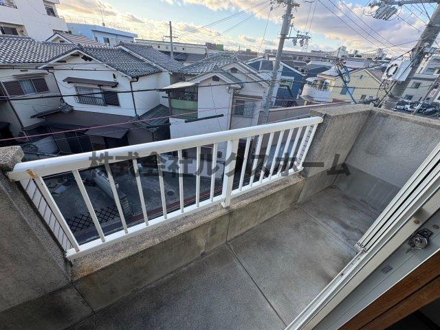 真山ハイツのバルコニー