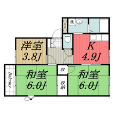 【間取り】 | クレストコート　B