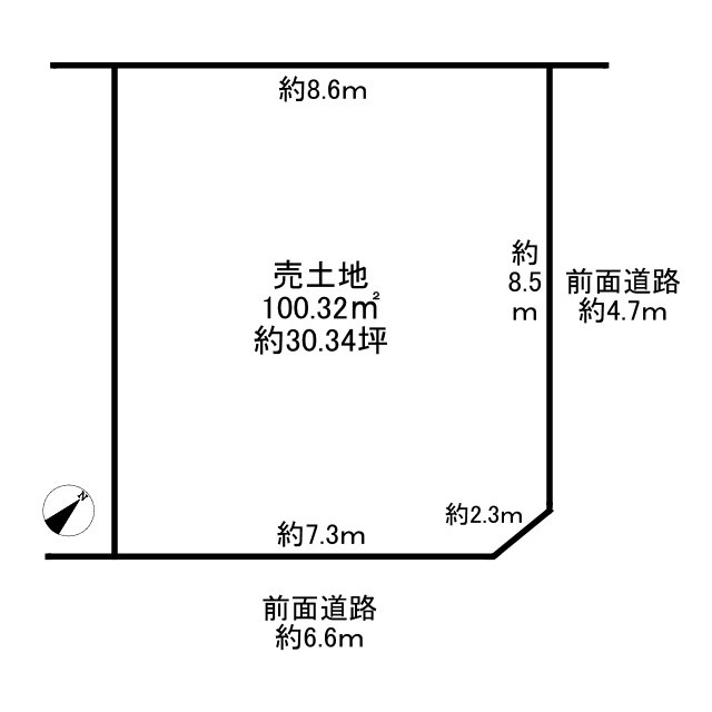 サン・タウン三箇３丁目の土地図