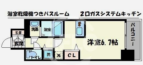 プレサンスタワー難波WESTの間取り|プレサンスタワー難波ＷＥＳＴ　ひろびろとした間取り
