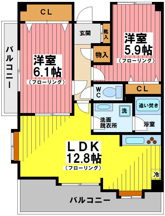つつじヶ丘エクセルハイツⅢの間取り