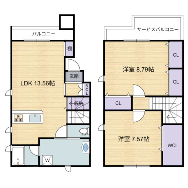 Casa feliz平野東の間取り