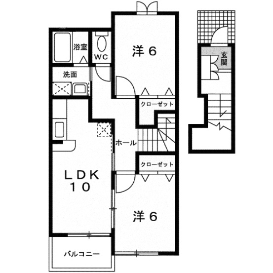 【間取り】 | プロムナードリバーⅡ