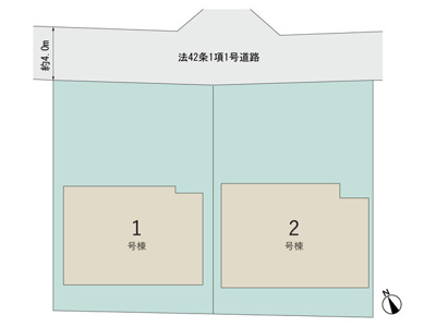 【区画図】 | 浜松市中央区和合町 新築一戸建て 1号棟 | 1号棟の区画図です
