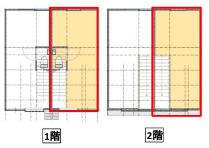 大阪市北区浪花町の店舗一部の間取り