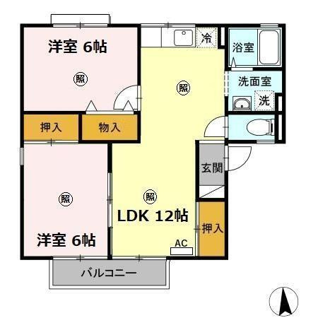【間取り】 | グリーンガーデン　A棟