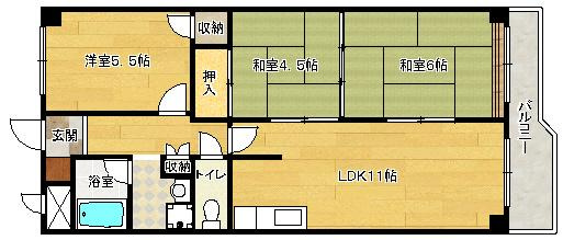 【間取り】 | サンライズ御瑞宝Ⅰ