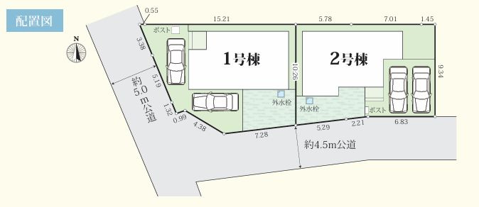 厚木市上依知新築戸建て　3期1号棟の区画図|区画図「厚木市上依知新築戸建て」