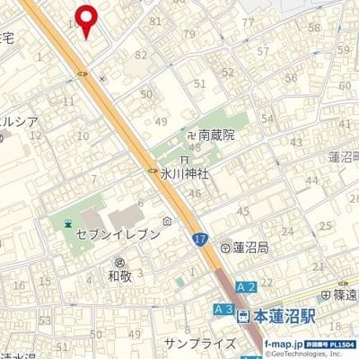 【地図】 | ライオンズプラザ本蓮沼