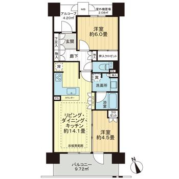 【間取り】 | ジオ天六ツインタワーズＷＥＳＴ棟